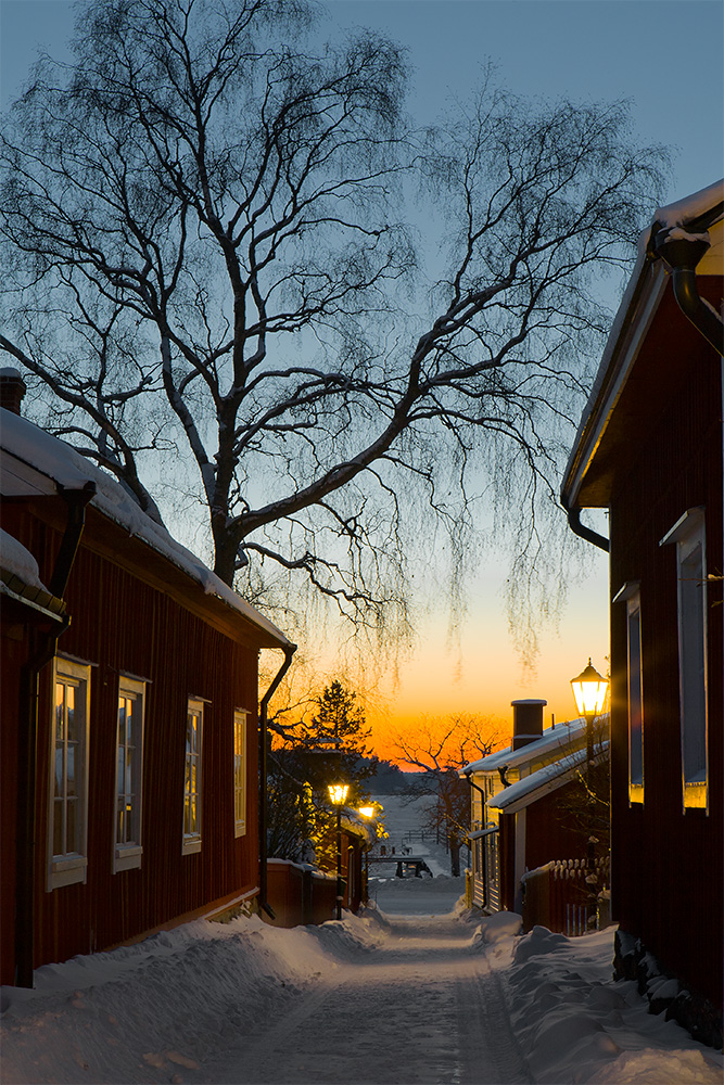 Tammisaari
Avainsanat: Tammisaari talvi tammikuu kuja ilta rusko lyhty